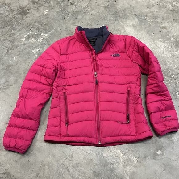 The North Face 700 Pro Down Puffer Jacket Womens Small Lightweight Pink Quilted - Picture 1 of 9